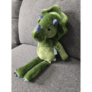 Max Kids Triceratops Plush Toy Green Dinosaur Soft Cuddly Stuffed Animal